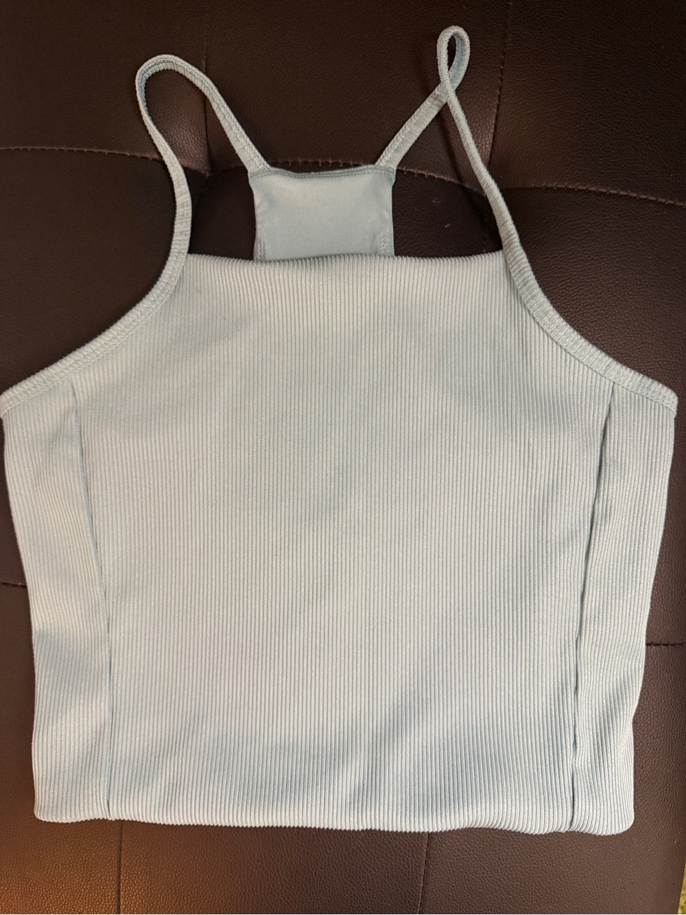 The North Face Light Blue Ribbed Crop Tank • Size S